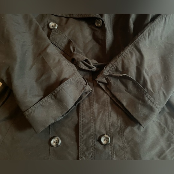 Vintage Nuage Black Light Weight Trench Coat Size 6 - Picture 5 of 13